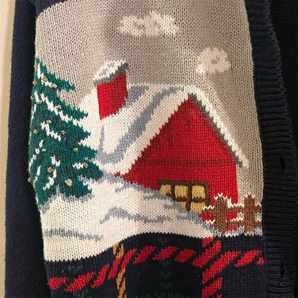 Ashley Design Women's M Cardigan Sweater Hand Embroidered Vintage Cottagecore - Picture 3 of 13